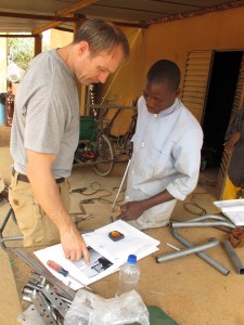 John Meyer reviewing trike plans