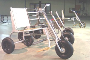 A lineup of early DOTT-B trikes