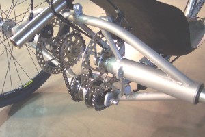 The Tomahawk brake and power transmission area behind the seat
